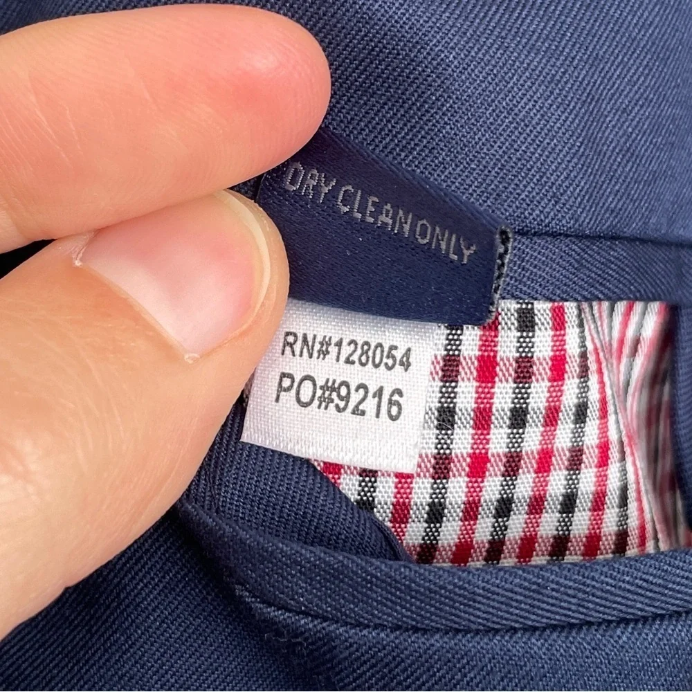 Bonobos navy blue blazer 44L Preppy Double Button Dressy Work Office Suit Jacket